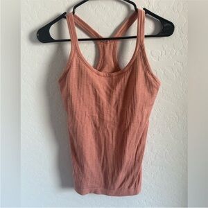 lululemon athletica Ribbed Tank Top in Rust